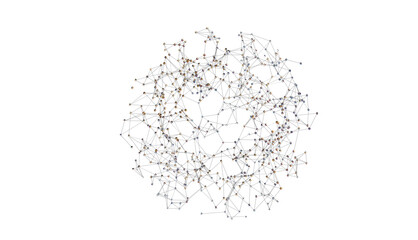 Motion of digital data flow. Communication and technology network concept with moving lines and dots