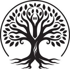 Verdant Legacy Iconic Tree Logo Icon Grove Guardian Tree Icon Mark
