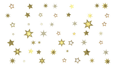 XMAS Stars - A gray whirlwind of golden snowflakes and stars. New