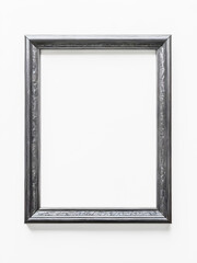 blank picture frame on white wall  can use to display or montage on product