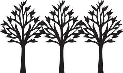 Sylvan Signature Tree Icon Design Timeless Arboreal Emblem Logo Vector