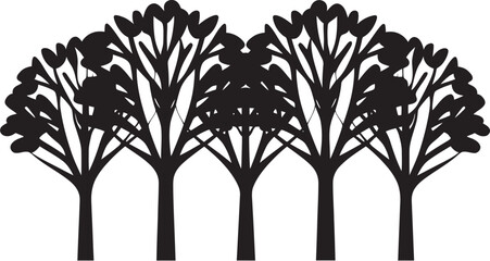 Growth Mark Tree Icon Emblem Evergreen Badge Vector Tree Logo