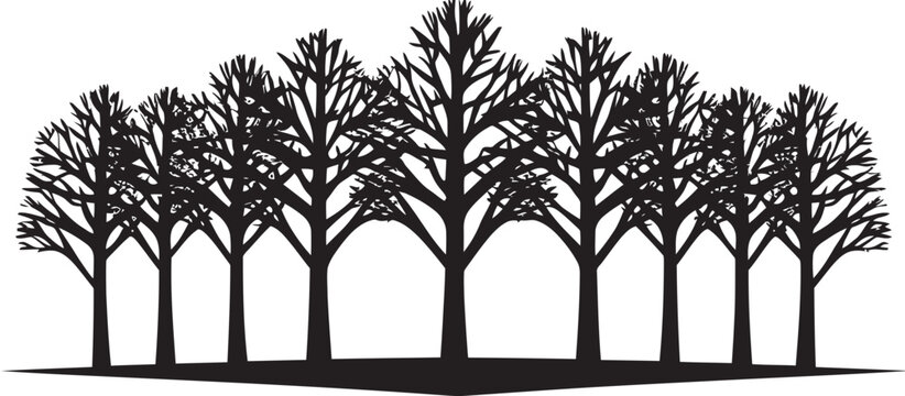 Natural Impression Tree Emblem Icon Iconic Foliage Logo Vector Tree