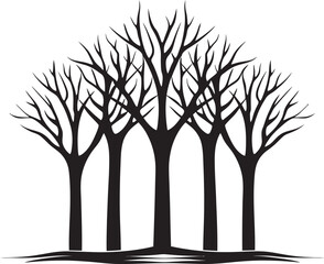 Sylvan Symbol Iconic Vector Logo Rooted Crest Tree Icon Design