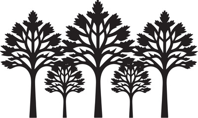 Natures Emblem Vector Tree Icon Green Identity Logo Icon Tree