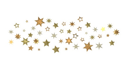 Enchanting 3D Gold Stars Rain: A Celestial Delight for the Eyes