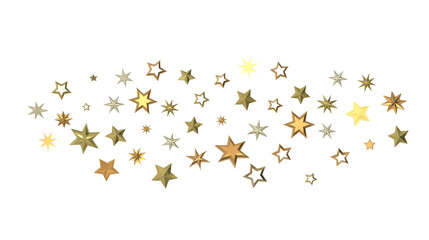 Stars - Festive christmas card. Isolated illustration white background. -