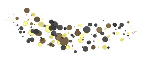 gold  Bliss: Exquisite 3D Illustration of Blissful gold Confetti