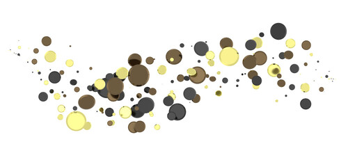 gold  Bliss: Exquisite 3D Illustration of Blissful gold Confetti