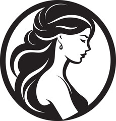 Stylish Serenity Cosmetic Icon Sleek Sophistication Womans Silhouette