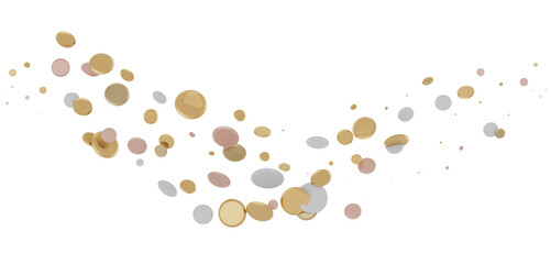 gold  Bliss: Exquisite 3D Illustration of Blissful gold Confetti