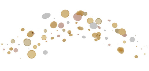 gold  Bliss: Exquisite 3D Illustration of Blissful gold Confetti