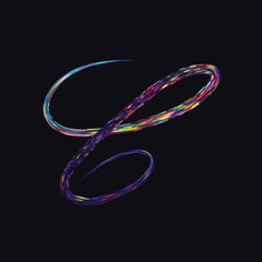 Creative Design vector Font of twisted Ribbon for Title, Header, Lettering, Logo, letter design art, A to Z alphabet colorful, 3d A to Z alphabet colorful,3d Letters