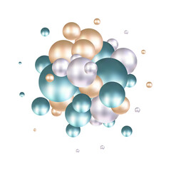 Abstract multicolored background with pearls. Modern festive illustration. eps 10