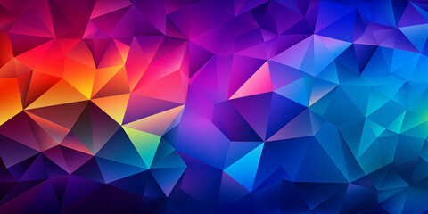 abstract background. Color gradient. Geometric shape. Line triangle polygon polyhedron 3D.