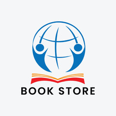 book publisher store logo design vector