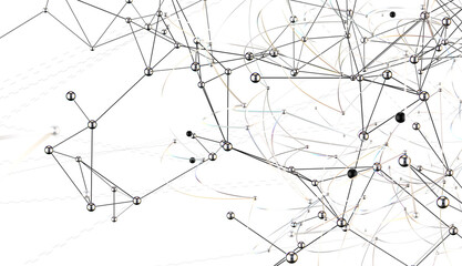 The structure of the network connection of points and lines. Data technology.