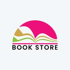 book publisher store logo design vector