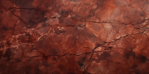 Fototapeta premium Dark red orange brown rock texture with cracks. Close-up. Stone granite background for design. 