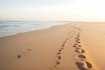 Footprints Mapping Life's Sands and Stories