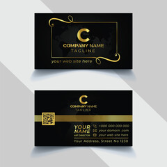 Double-sided creative business card template. Portrait and landscape orientation. Horizontal and vertical layout. Vector illustration 