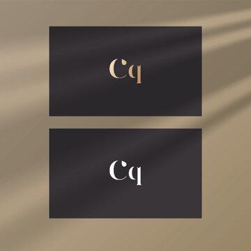Cq logo design vector image