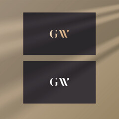 GW logo design vector image