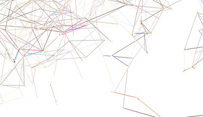 Abstract digital background of points and lines. Glowing plexus. Big data. Network or connection.