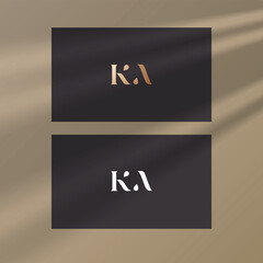 KA logo design vector image - obrazy, fototapety, plakaty