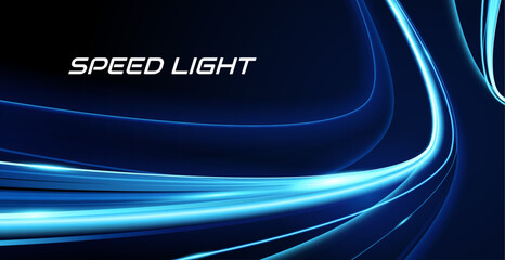 Free vector realistic neon lights speed background