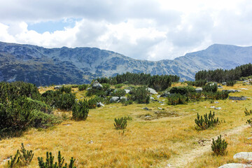 Landscape of Rila mountain near The Fish Lakes, Bulgaria