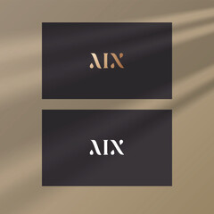 Naklejka na ściany i meble MX logo design vector image