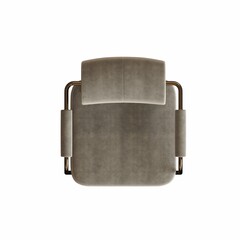 armchair isolated on white background, interior furniture, 3D illustration, cg render