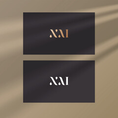 Naklejka na ściany i meble NM logo design vector image