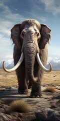 Realistic Mammoth Illustration
