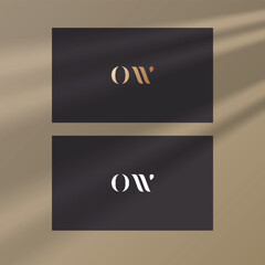 OW logo design vector image