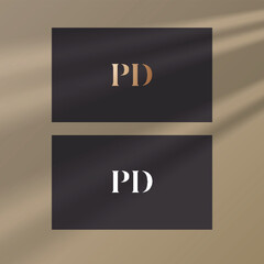 PD logo design vector image