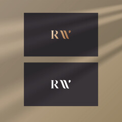RW logo design vector image