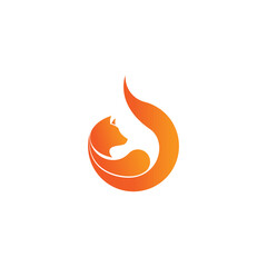 Cat logo design vector image