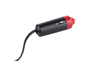Car charger plug, connect to cigarette lighter isolated from background