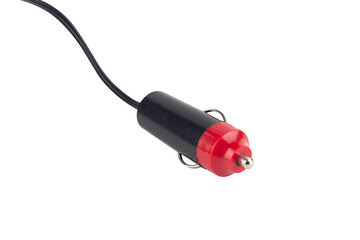Car charger plug, connect to cigarette lighter isolated from background