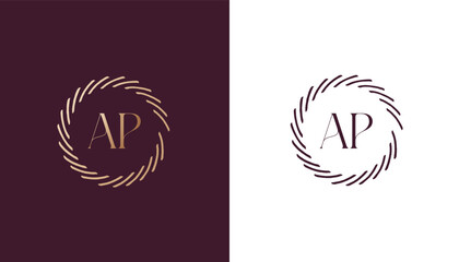 AP logo design vector image