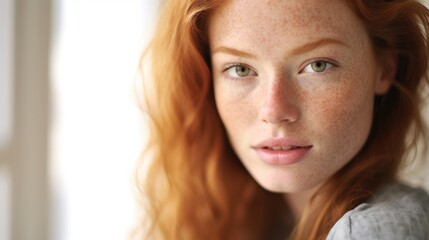 Fototapeta premium A dewy complexion adds to her youthful radiance.