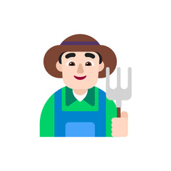Man Farmer: Light Skin Tone