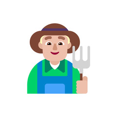 Man Farmer: Medium-Light Skin Tone