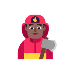 Man Firefighter: Medium-Dark Skin Tone