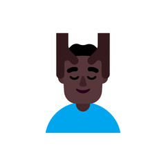 Man Getting Massage: Dark Skin Tone