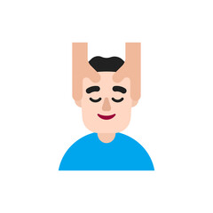 Man Getting Massage: Light Skin Tone