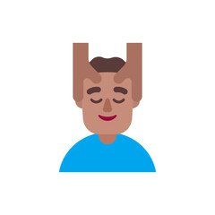 Man Getting Massage: Medium Skin Tone