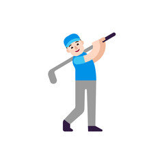 Man Golfing: Light Skin Tone